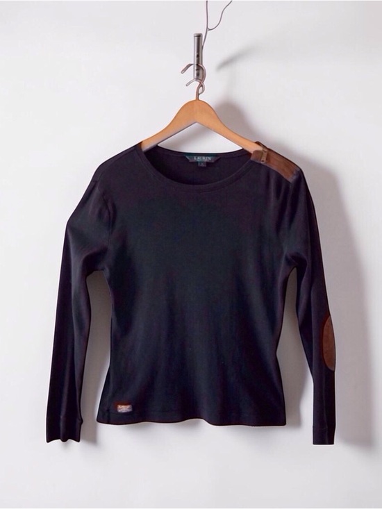 Lauren Ralph Lauren Tops - Lauren Ralph Lauren Equestrian Top | Black w/ Suede Accents – Size L